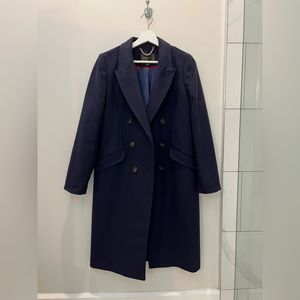 J. Crew Double-breasted topcoat in Italian wool-cashmere Size 6